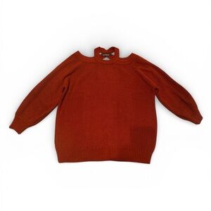 Women's Rust Sweater with Open Collar NWOT